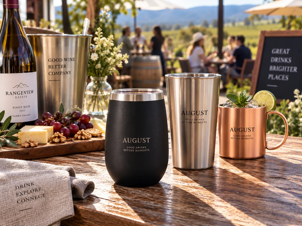 Custom drinkware and glassware for beverage brands