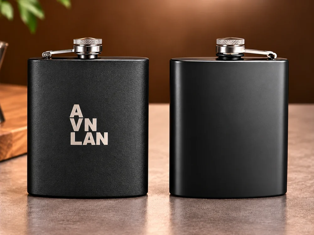 august brand goods hip flask