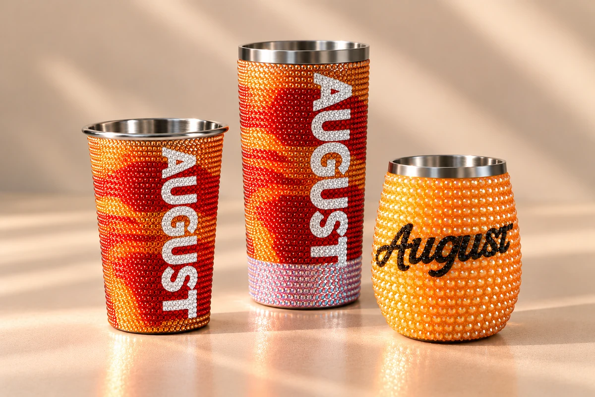 august brand goods rhinestone wine cup